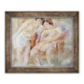 Tablou inramat - Jules Pascin - Cele Doua Dormite - - Roveli