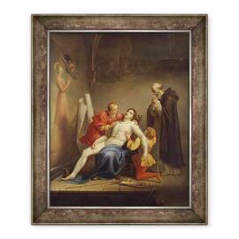 Tablou inramat - Louis Charles Auguste Couder - Moartea lui Masaccio - - Roveli