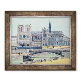 Tablou inramat - Louis Vivin - Notre-Dame partea de sud - - Roveli