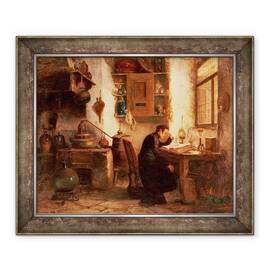 Tablou inramat - Karl Joseph Litschaur - Studentul de chimie si farmacie - - Roveli