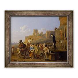 Tablou inramat - Karel Dujardin - sarlatanii italieni - - Roveli