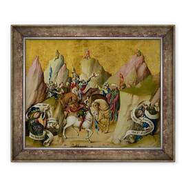 Tablou inramat - Master of St. Bartholemew - intalnirea celor Trei Regi, cu David si Isaia - - Roveli