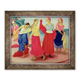 Tablou inramat - Kuzma Sergeevich Petrov-Vodkin - Femei tinere pe Volga - - Roveli