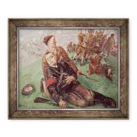 Tablou inramat - Kuzma Sergeevich Petrov-Vodkin - Moartea unui comisar al poporului - - Roveli