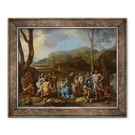 Tablou inramat - Nicolas Poussin - Sfantul Ioan Botezul in raul Iordan - - Roveli