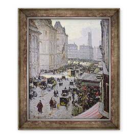 Tablou inramat - Louis Braquaval - Paris Street Scene - - Roveli