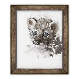 Tablou inramat - Mark Adlington - Ochi Albastri Arabian Leopard Cub - - Roveli