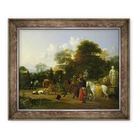 Tablou inramat - Karel Dujardin - Dupa vanatoare - - Roveli