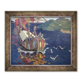 Tablou inramat - Nicholas Roerich - Vizitatori din strainatate - - Roveli