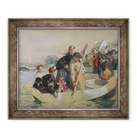 Tablou inramat - Lucien Simon - Scena breton - - Roveli