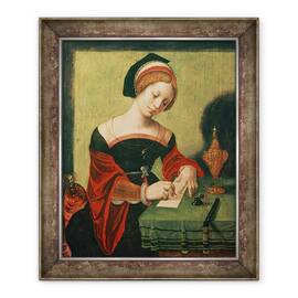Tablou inramat - Master of the Female Half Lengths - Portret De O Doamna Ca Magdalen - - Roveli