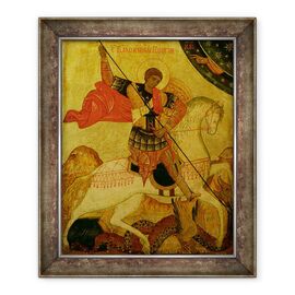 Tablou inramat - Scoala Rusa - Sfantul Gheorghe omorand dragonul - - Roveli