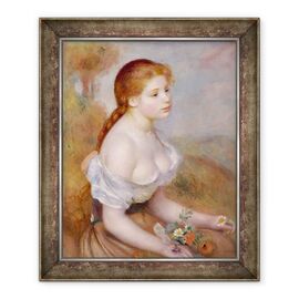 Tablou inramat - Pierre Auguste Renoir - O fata tanara cu margarete - - Roveli