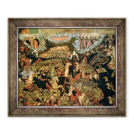 Tablou inramat - Scoala Rusa - Lupta intre trupele rusesti si tatare in 1380 - - Roveli