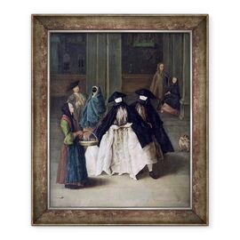 Tablou inramat - Pietro Longhi - Vanzatorul de parfumuri ulei pe panza - - Roveli