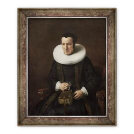 Tablou inramat - Rembrandt Harmensz van Rijn - Batrana cu o carte - - Roveli
