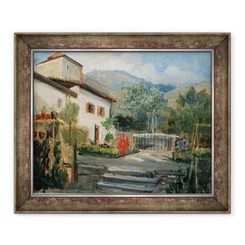 Tablou inramat - Rudolph Friedrich Wasmann - Gradina la Merano - - Roveli