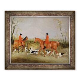 Tablou inramat - Richard Barrett Davis - George Mountford, Huntsman la Quorn, si W. Derry, Whipper-In, la John OGaunt Gorse, nr. Melton Mowbray - - Roveli