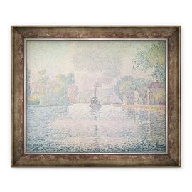 Tablou inramat - Paul Signac - Sena la Sannois, remorcherul LHirondelle - - Roveli