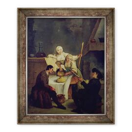 Tablou inramat - Pietro Longhi - Pregatirea mamamaliga - - Roveli
