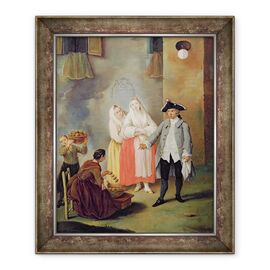 Tablou inramat - Pietro Longhi - Vanzatorul de biscuiti - - Roveli