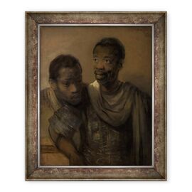 Tablou inramat - Rembrandt Harmensz van Rijn - Doi barbati africani - - Roveli