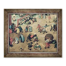 Tablou inramat - Pieter Bruegel the Elder - Jocuri pentru copii Kinderspiele - - Roveli