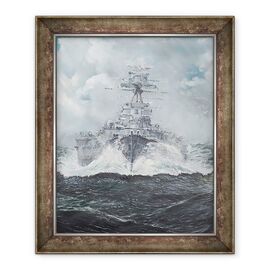 Tablou inramat - Vincent Alexander Booth - HMS Hood conduce pentru Bismarck 23 mai 1941, 2014 - - Roveli