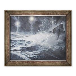 Tablou inramat - Vincent Alexander Booth - Surprins de Starshell Scharnhorst la North Cape, 2008 - - Roveli