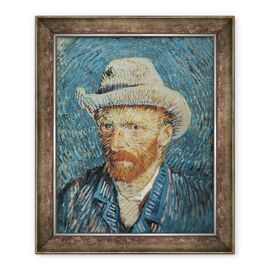 Tablou inramat - Vincent van Gogh - Autoportret cu palarie din pasla - - Roveli