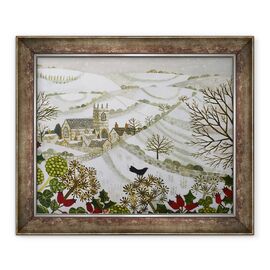 Tablou inramat - Vanessa Bowman - Biserica din Valea, Iarna - - Roveli