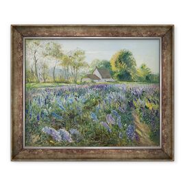 Tablou inramat - Timothy Easton - Delphiniums octombrie - - Roveli