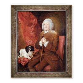 Tablou inramat - Thomas Gainsborough - William Lowndes 1652-1724, auditor al Curtii de Exchequer a Majestatii Sale - - Roveli
