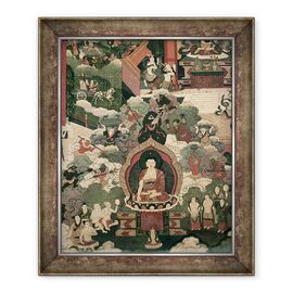 Tablou inramat - Scoala Tibetana - Viata lui Buddha Sakymuni - - Roveli