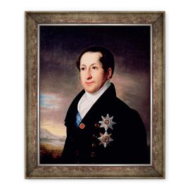 Tablou inramat - Vasili Andreevich Tropinin - Portretul Printului Sergej Golitsyn 1774-1859 - - Roveli