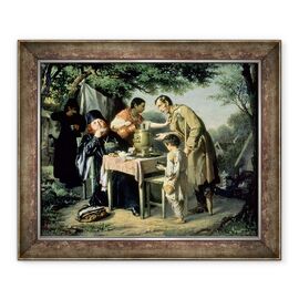 Tablou inramat - Vasili Grigorevich Perov - Bautura de ceai in Mytishchi, langa Moscova - - Roveli