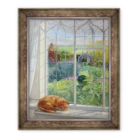 Tablou inramat - Timothy Easton - Pisica dormita si Podul - - Roveli