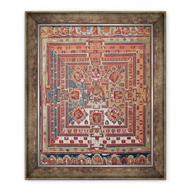 Tablou inramat - Scoala Tibetana - Mandala of Vaishravana - - Roveli