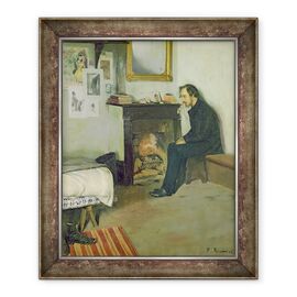 Tablou inramat - Santiago Rusinol i Prats - Boemia portretul lui Erik Satie in studioul sau din Montmartre - - Roveli