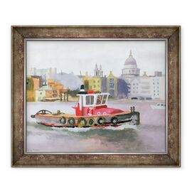 Tablou inramat - Terry Scales - Red Tug trece St. Pauls - - Roveli