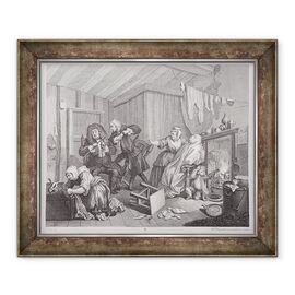 Tablou inramat - William Hogarth - Progresul unei prostituate, Placa V - - Roveli