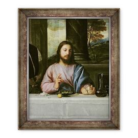 Tablou inramat - Titian - Cina de la Emmaus - - Roveli