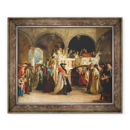 Tablou inramat - Solomon Alexander Hart - Simchat Torah, Livorno - - Roveli