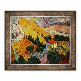 Tablou inramat - Vincent van Gogh - Peisaj cu Casa si Plug - - Roveli