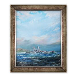 Tablou inramat - Vincent Alexander Booth - USS Washington paraseste Guadalcanal, 2018 - - Roveli