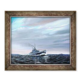 Tablou inramat - Vincent Alexander Booth - USS Atlanta patruleaza Guardalcanal 1942, 2019 - - Roveli