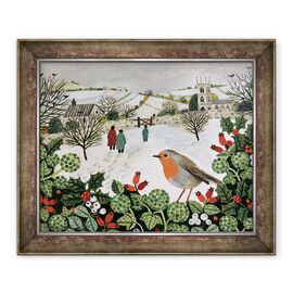 Tablou inramat - Vanessa Bowman - Robin si Biserici - - Roveli