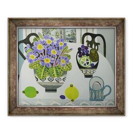 Tablou inramat - Vanessa Bowman - Zebra Primula si Lamaie - - Roveli