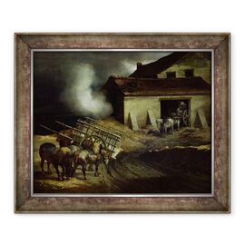 Tablou inramat - Theodore Gericault - Cuptorul la lucrarile de tencuiala - - Roveli