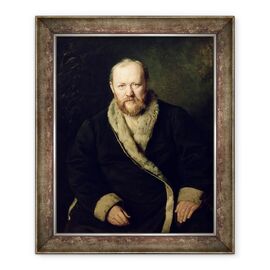 Tablou inramat - Vasili Grigorevich Perov - Portretul lui Aleksandr Ostrovsky 1823-86 1871 - - Roveli